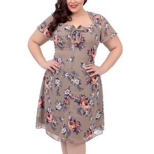 NWT - Hell Bunny Holly Floral Tea Dress - 3XL